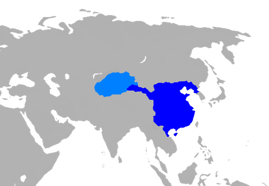 Map of Han territory and its Western Regions protectorates